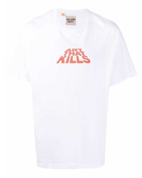T-shirt à col rond imprimé blanc et rouge GALLERY DEPT.