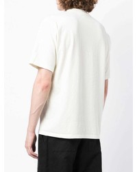 T-shirt à col rond imprimé blanc et rouge Undercover