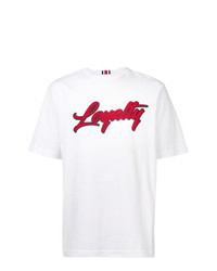 T-shirt à col rond imprimé blanc et rouge Hilfiger Collection