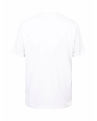 T-shirt à col rond imprimé blanc et rouge Supreme