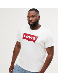 T-shirt à col rond imprimé blanc et rouge Levi's