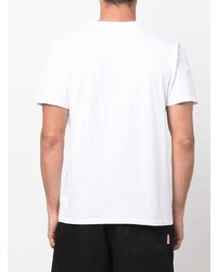 T-shirt à col rond imprimé blanc et rouge MAISON KITSUNÉ