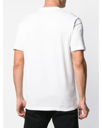 T-shirt à col rond imprimé blanc et rouge DSQUARED2