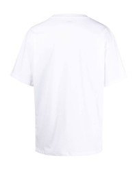 T-shirt à col rond imprimé blanc et rouge PACCBET
