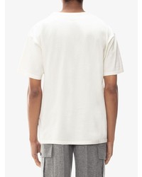 T-shirt à col rond imprimé blanc et rouge JW Anderson