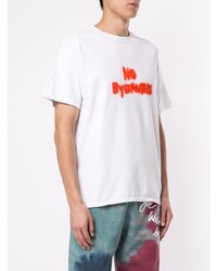 T-shirt à col rond imprimé blanc et rouge Travis Scott Astroworld