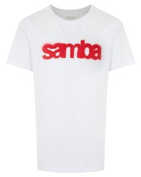 T-shirt à col rond imprimé blanc et rouge OSKLEN