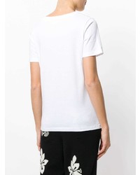 T-shirt à col rond imprimé blanc et rouge Chinti & Parker