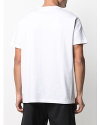 T-shirt à col rond imprimé blanc et rouge Givenchy