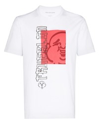 T-shirt à col rond imprimé blanc et rouge True Religion