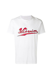 T-shirt à col rond imprimé blanc et rouge VISVIM