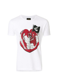 T-shirt à col rond imprimé blanc et rouge Vivienne Westwood Anglomania