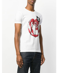 T-shirt à col rond imprimé blanc et rouge Vivienne Westwood Anglomania