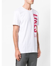 T-shirt à col rond imprimé blanc et rouge Closed