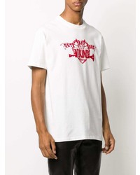 T-shirt à col rond imprimé blanc et rouge Zadig & Voltaire