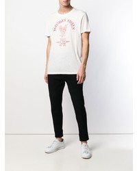 T-shirt à col rond imprimé blanc et rouge Zadig & Voltaire