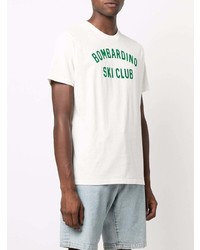 T-shirt à col rond imprimé blanc et vert MC2 Saint Barth