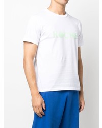 T-shirt à col rond imprimé blanc et vert Koché