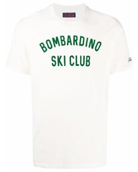 T-shirt à col rond imprimé blanc et vert MC2 Saint Barth
