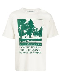 T-shirt à col rond imprimé blanc et vert Reese Cooper® 