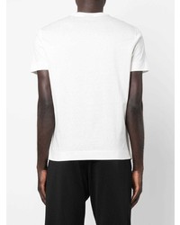 T-shirt à col rond imprimé blanc et vert Emporio Armani