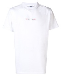 T-shirt à col rond imprimé blanc 1017 Alyx 9Sm