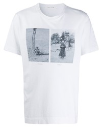 T-shirt à col rond imprimé blanc 1017 Alyx 9Sm