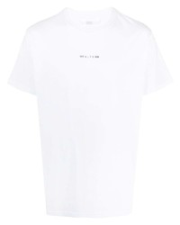 T-shirt à col rond imprimé blanc 1017 Alyx 9Sm