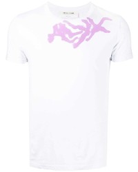 T-shirt à col rond imprimé blanc 1017 Alyx 9Sm