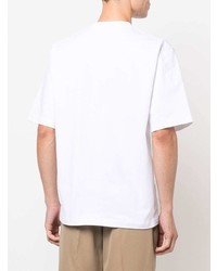 T-shirt à col rond imprimé blanc Jacquemus