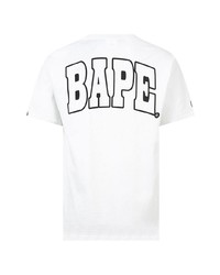 T-shirt à col rond imprimé blanc A Bathing Ape