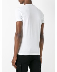 T-shirt à col rond imprimé blanc DSQUARED2