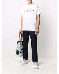 T-shirt à col rond imprimé blanc PS Paul Smith