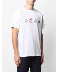 T-shirt à col rond imprimé blanc PS Paul Smith