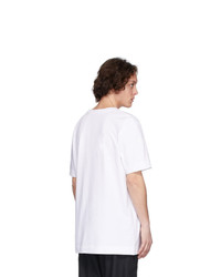 T-shirt à col rond imprimé blanc Moncler Genius