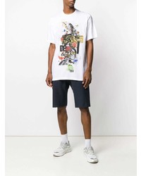 T-shirt à col rond imprimé blanc DSQUARED2