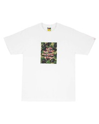 T-shirt à col rond imprimé blanc A Bathing Ape