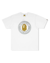 T-shirt à col rond imprimé blanc A Bathing Ape