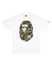 T-shirt à col rond imprimé blanc A Bathing Ape