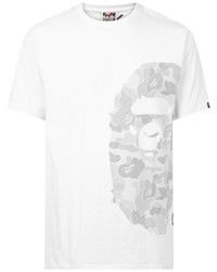 T-shirt à col rond imprimé blanc A Bathing Ape