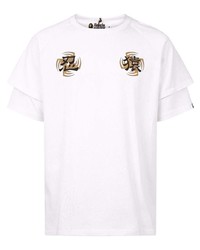 T-shirt à col rond imprimé blanc A Bathing Ape