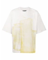 T-shirt à col rond imprimé blanc A-Cold-Wall*