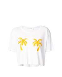 T-shirt à col rond imprimé blanc A.L.C.