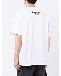 T-shirt à col rond imprimé blanc AAPE BY A BATHING APE