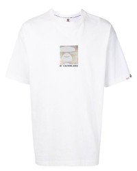 T-shirt à col rond imprimé blanc AAPE BY A BATHING APE