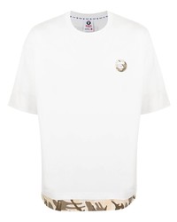 T-shirt à col rond imprimé blanc AAPE BY A BATHING APE