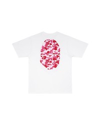 T-shirt à col rond imprimé blanc A Bathing Ape