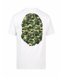 T-shirt à col rond imprimé blanc A Bathing Ape