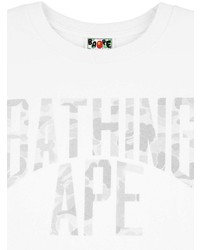 T-shirt à col rond imprimé blanc A Bathing Ape