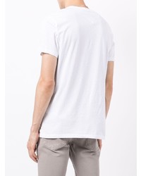 T-shirt à col rond imprimé blanc Emporio Armani